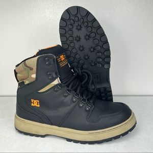 DC Peary 2019 Mens Snow Boots Black Leather Camo Camouflage Size 9 US